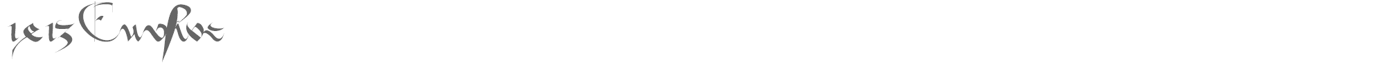 Sample characters 1413 Cursive Font